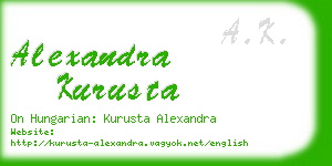 alexandra kurusta business card